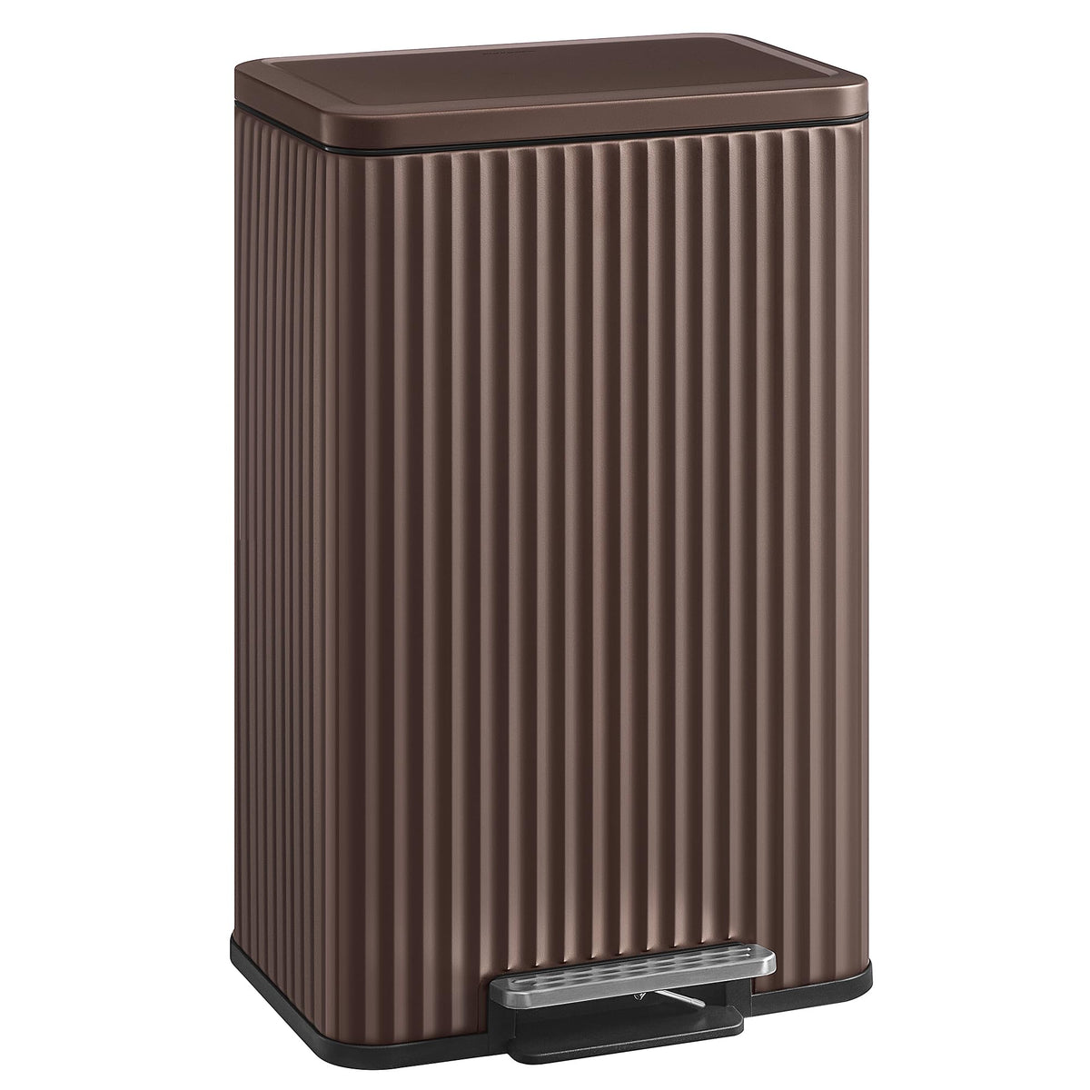 SONGMICS 13-gallon trash can with pedal lid for hands-free kitchen waste