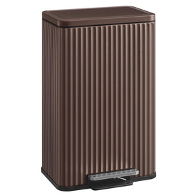 SONGMICS 13-gallon trash can with pedal lid for hands-free kitchen waste