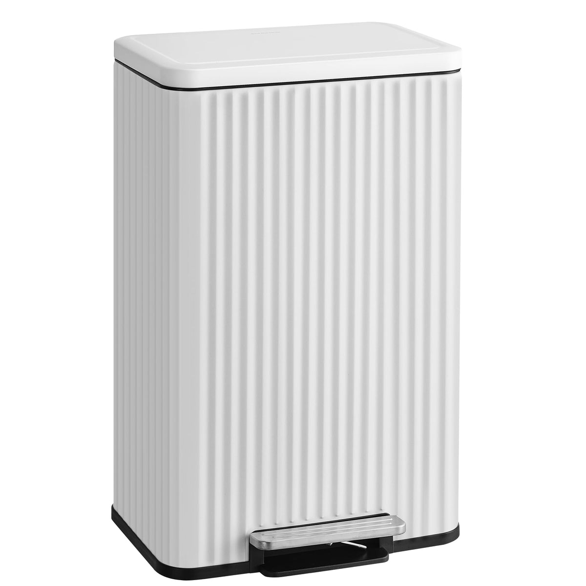 Songmics 13 gallon trash can with lid and pedal for hands-free disposal