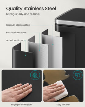 SONGMICS 15 included bin liners simplify setup and daily use