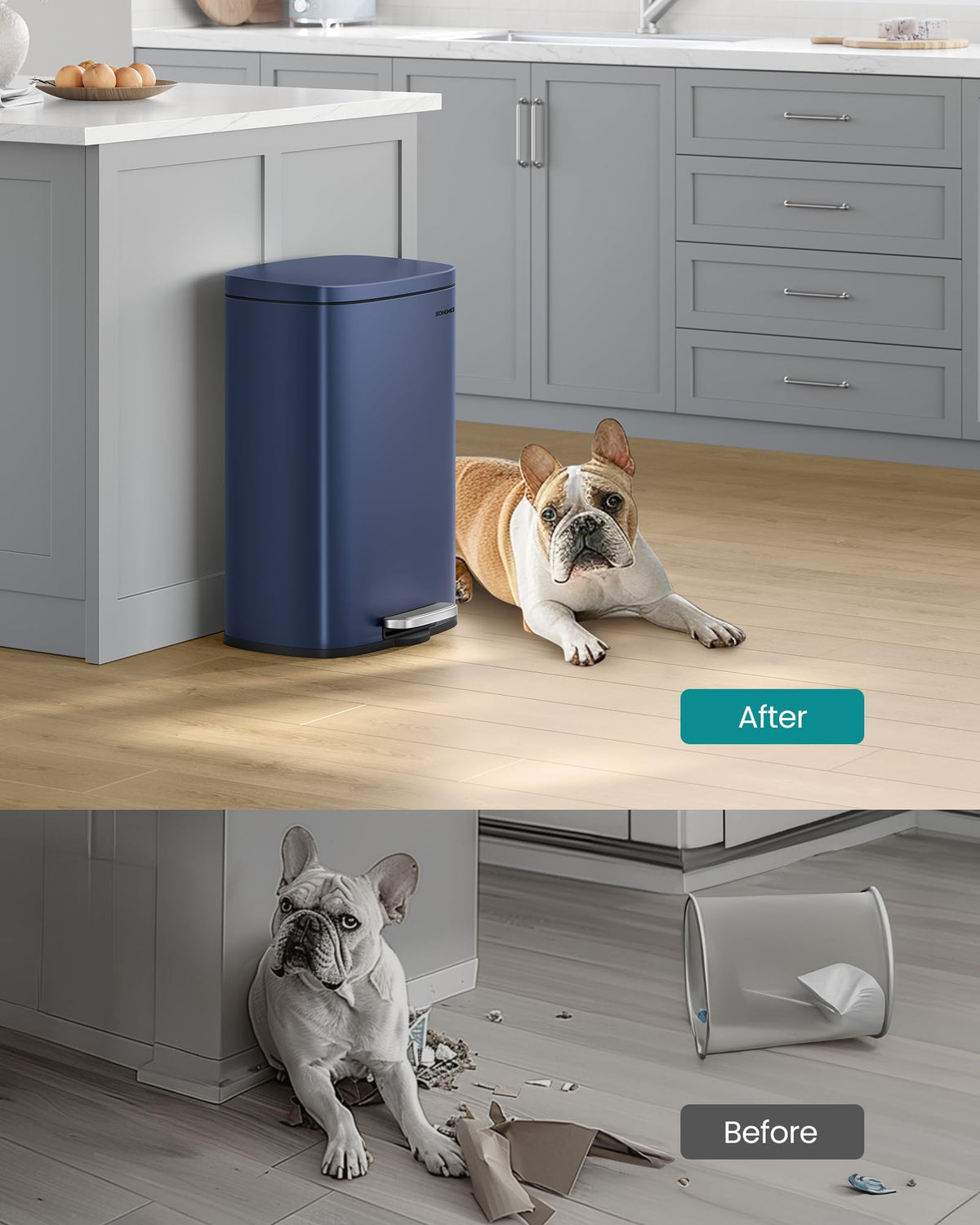 Songmics 13-gallon design fits most spaces without bulk