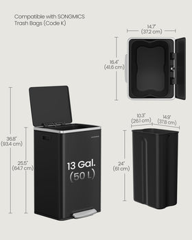 SONGMICS fingerprint-resistant surface stays clean in busy kitchens