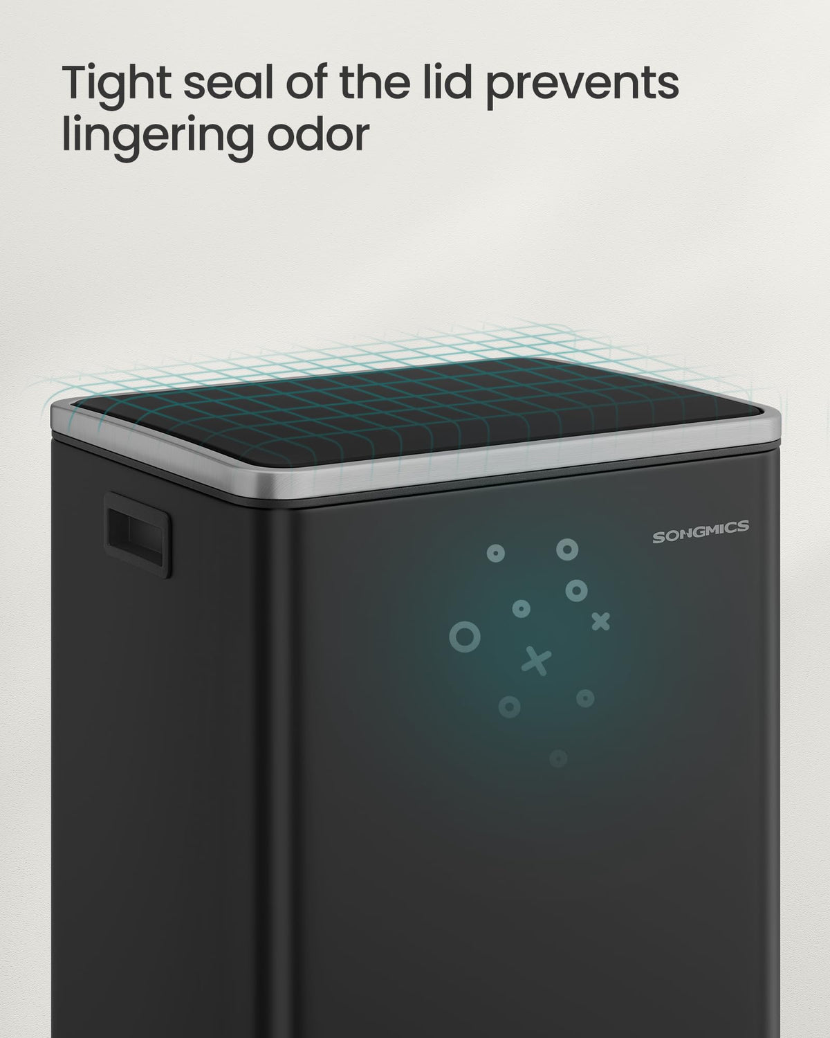 SONGMICS sleek 13-gallon can suited for kitchens and offices