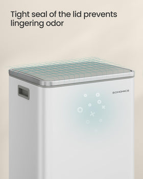 Songmics compatibility with 13-gallon liners simplifies upkeep.