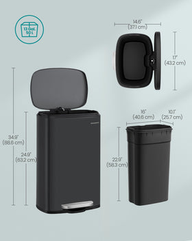 Songmics odor-seal lid keeps smells contained for days.