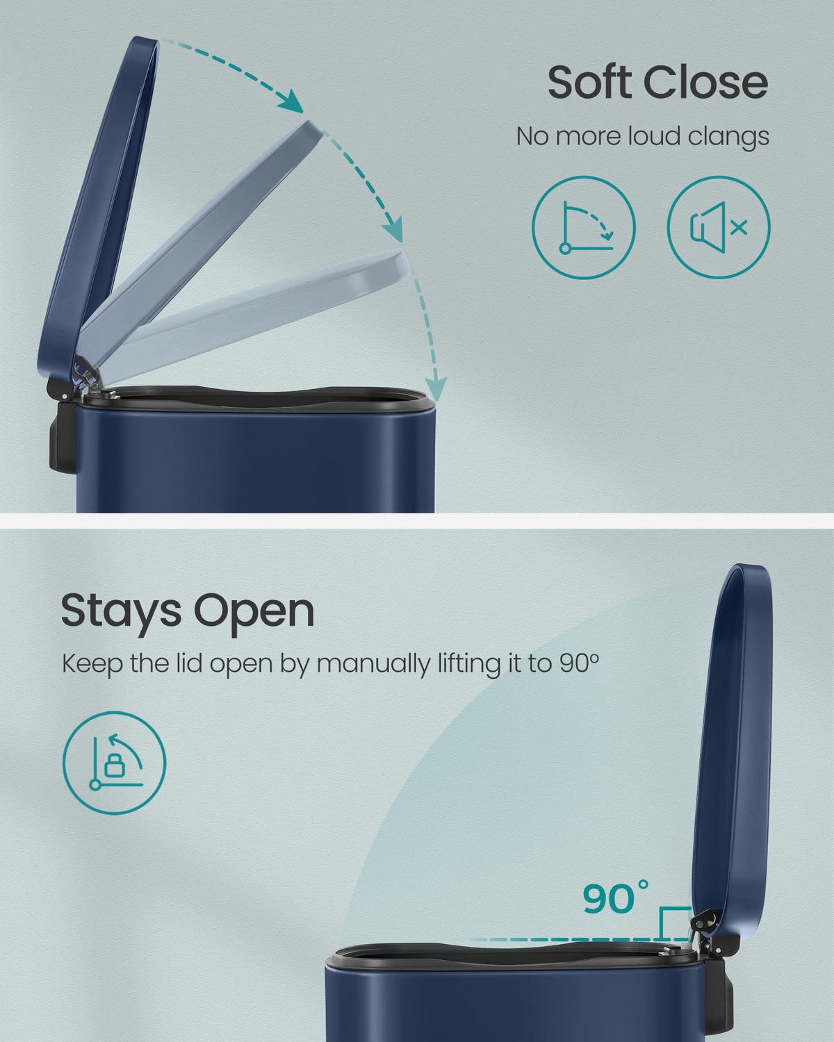 Songmics odor-sealing lid helps control smells between collection days