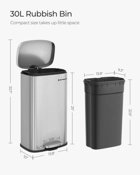 SONGMICS slim-profile design fits tight spaces in busy kitchens.
