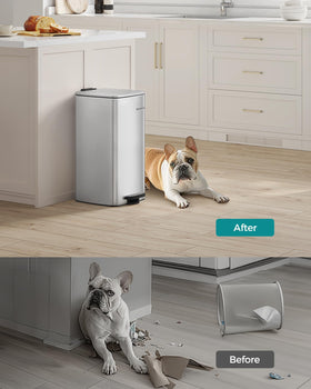 SONGMICS soft-close lid for quiet operation and gentle closing.