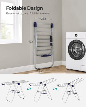 Foldable SONGMICS ULLR52BU stores neatly in tight spaces when not in use.