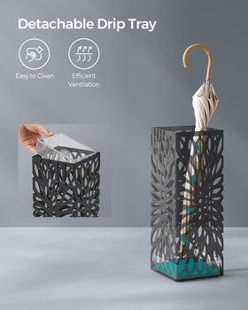 Songmics umbrella stand hollow design promotes fast air drying