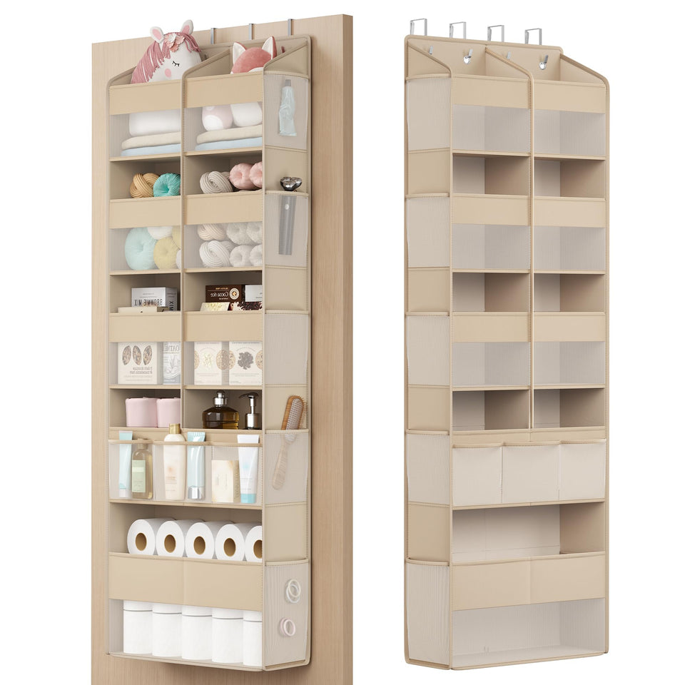 SONGMICS URDH009LF01 front view with transparent compartments for easy access and tidy entryway storage.