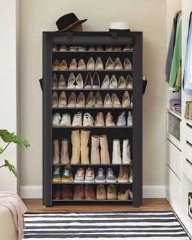 SONGMICS URXJ36HV1 side pockets organize polishes and small essentials.