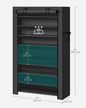SONGMICS URXJ36HV1 water-resistant shelves for easy cleaning.