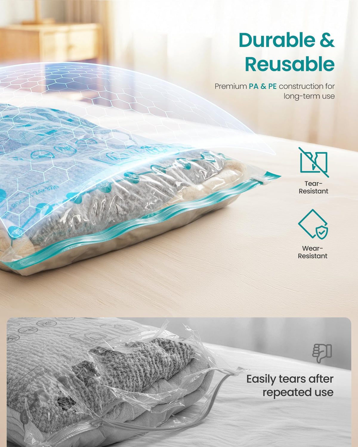 Songmics reusable durable materials offering long-term storage and moving solutions