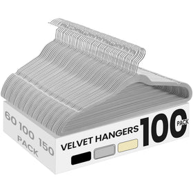 SongMICS velvet hangers 100-pack with non-slip grip for secure fabrics.