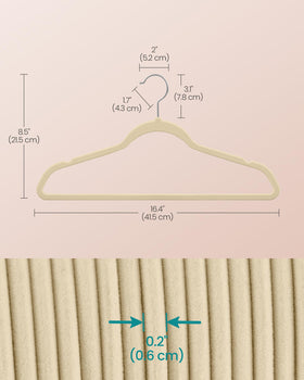SongMics velvet hangers sturdy 11 lb capacity supports heavier garments.