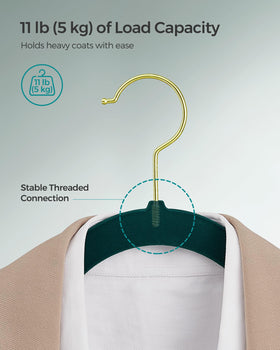 SongMics velvet hangers with 360° swivel hook for easy access.