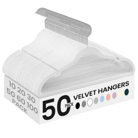 Songmics Velvet Hangers with shoulder notches keep delicate straps secure and wrinkle-free.