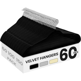 SongMics velvet hangers box-pack 60-pack for organized storage.