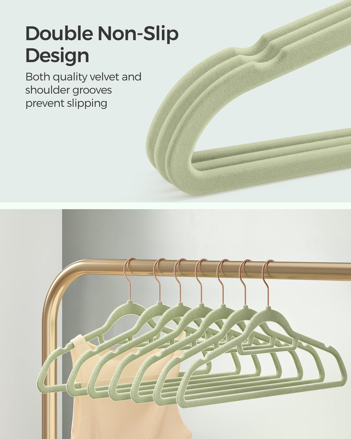 SongMics velvet hangers slim ABS construction for space saving