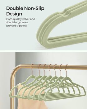 SongMics velvet hangers slim ABS construction for space saving