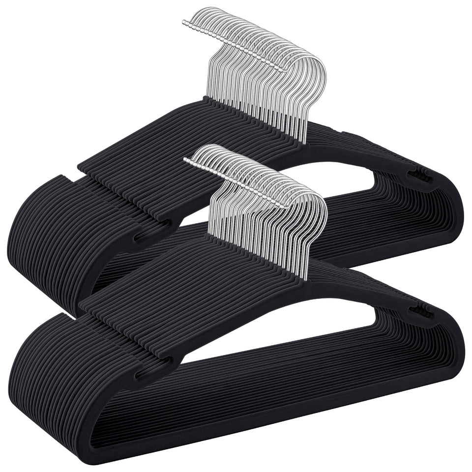 SONGMICS velvet hanger anti-slip surface keeps garments in place.