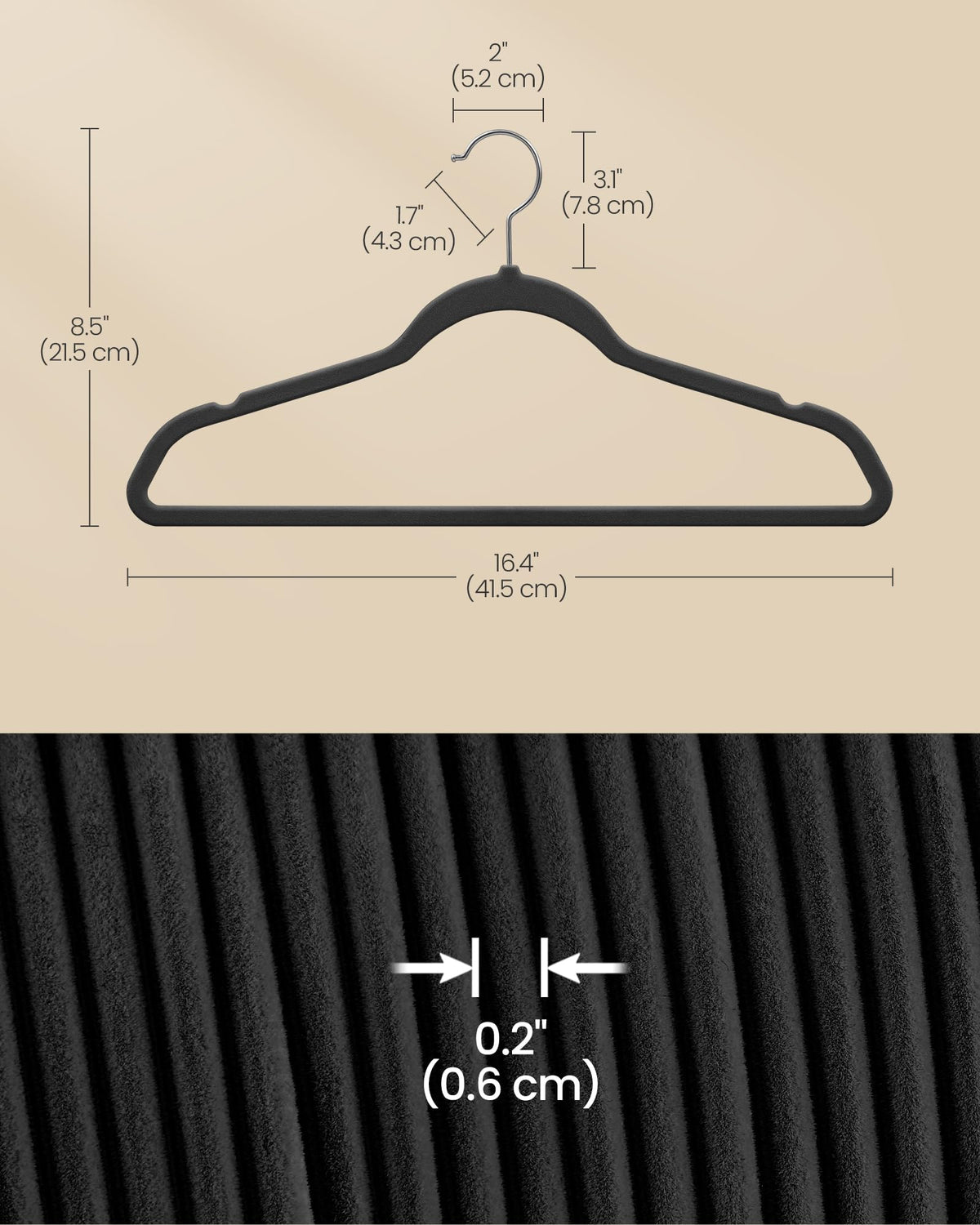 SongMics velvet hanger pack of 100 for organized closet