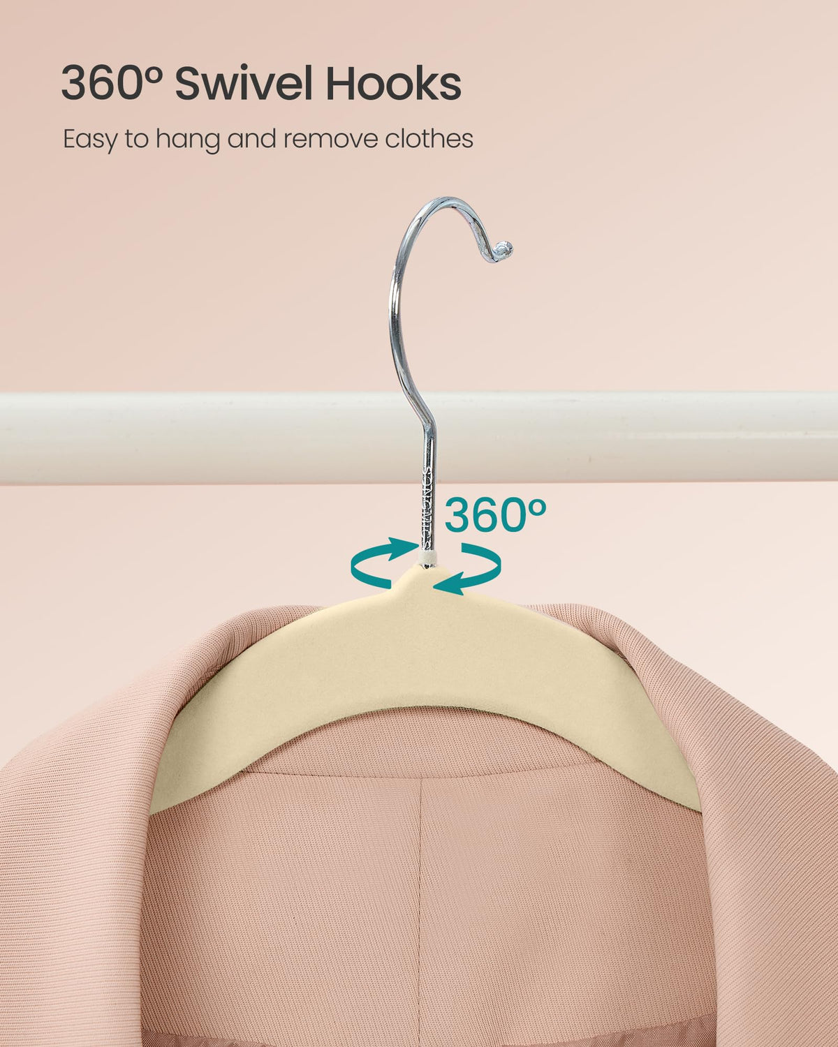 SongMics velvet hangers shoulder grooves help camisoles stay in place.