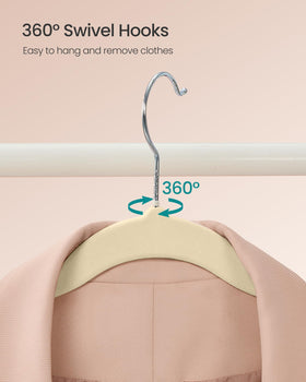 SongMics velvet hangers shoulder grooves help camisoles stay in place.