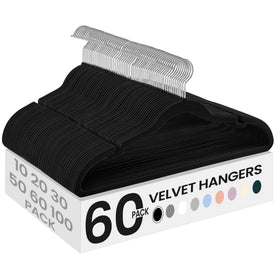 SongMics velvet hanger with shoulder notches secures delicate straps.
