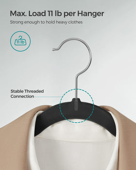 SONGMICS velvet hangers slim profile saves closet space