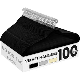 SongMics velvet hanger close-up showing textured surface for secure garments