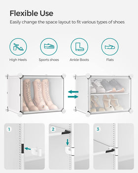 SONGMICS ventilated shoe cabinet promotes airflow and freshness.