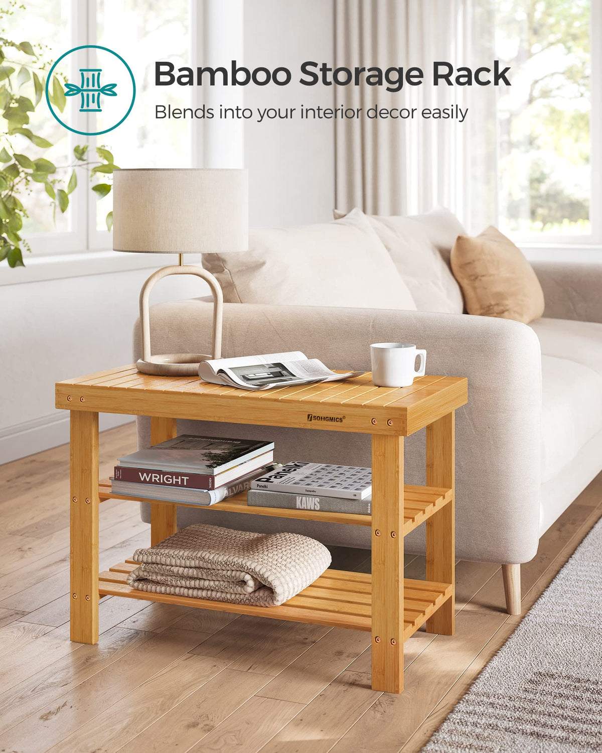 SONGMICS versatile placement suits entryways, bedrooms, or bathrooms.
