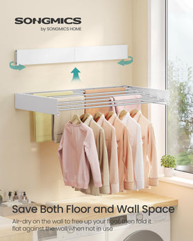 Songmics fold-flat drying rack saving space when not in use