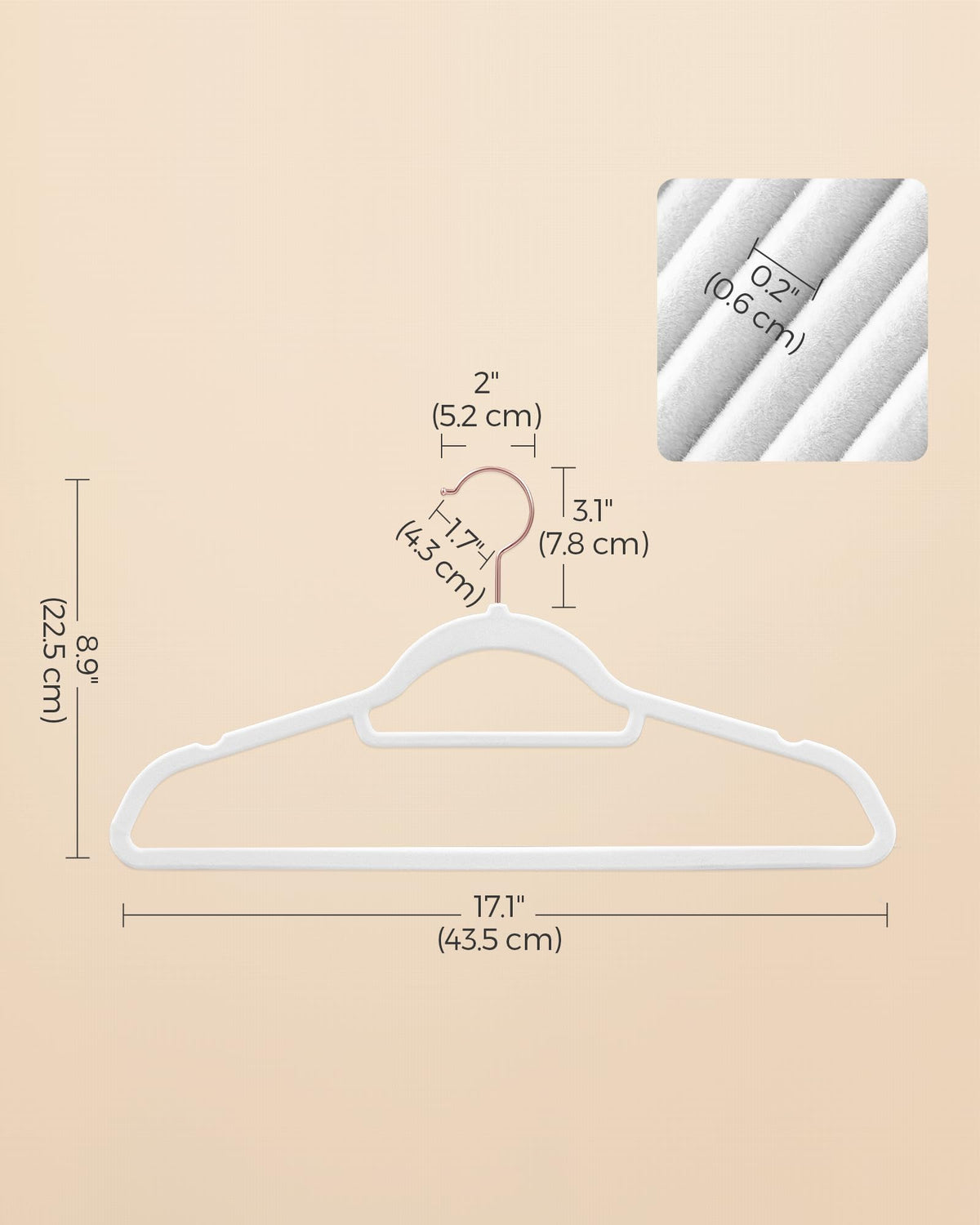SONGMICS cloud-white design blends with any wardrobe while keeping items neat.