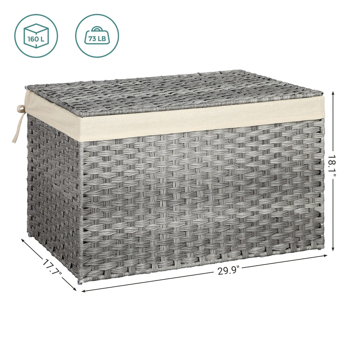 SONGMICS waterproof PP rattan weave, breathable yet durable for everyday use.