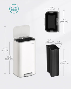 SONGMICS wide non-slip pedal offers comfortable, reliable operation.