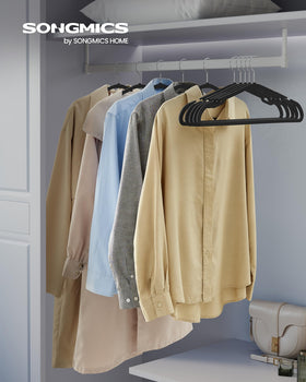 SongMics hanger with wide shoulder notches and non-slip ridges