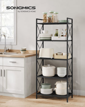 Songmics X-side frames reinforce stability and add a stylish industrial touch to any room.