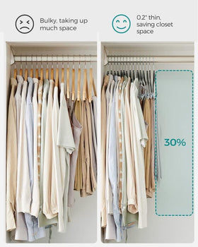 SONGMICS 0.2-inch slim profile hanger in a neat closet