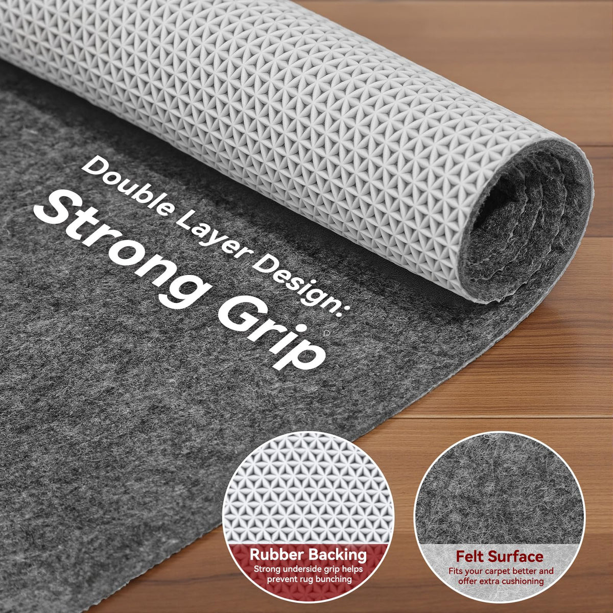 Songrey easy-cut design lets you fit any rug shape