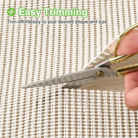Songrey plush rug pad adds underfoot comfort and reduces footstep noise in rooms.