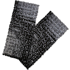 Songziming bathtub mat two-pack in black with 200 suction cups for secure grip.