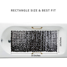 Songziming bathtub mat 35x16 inch drains water quickly for a fresh shower.