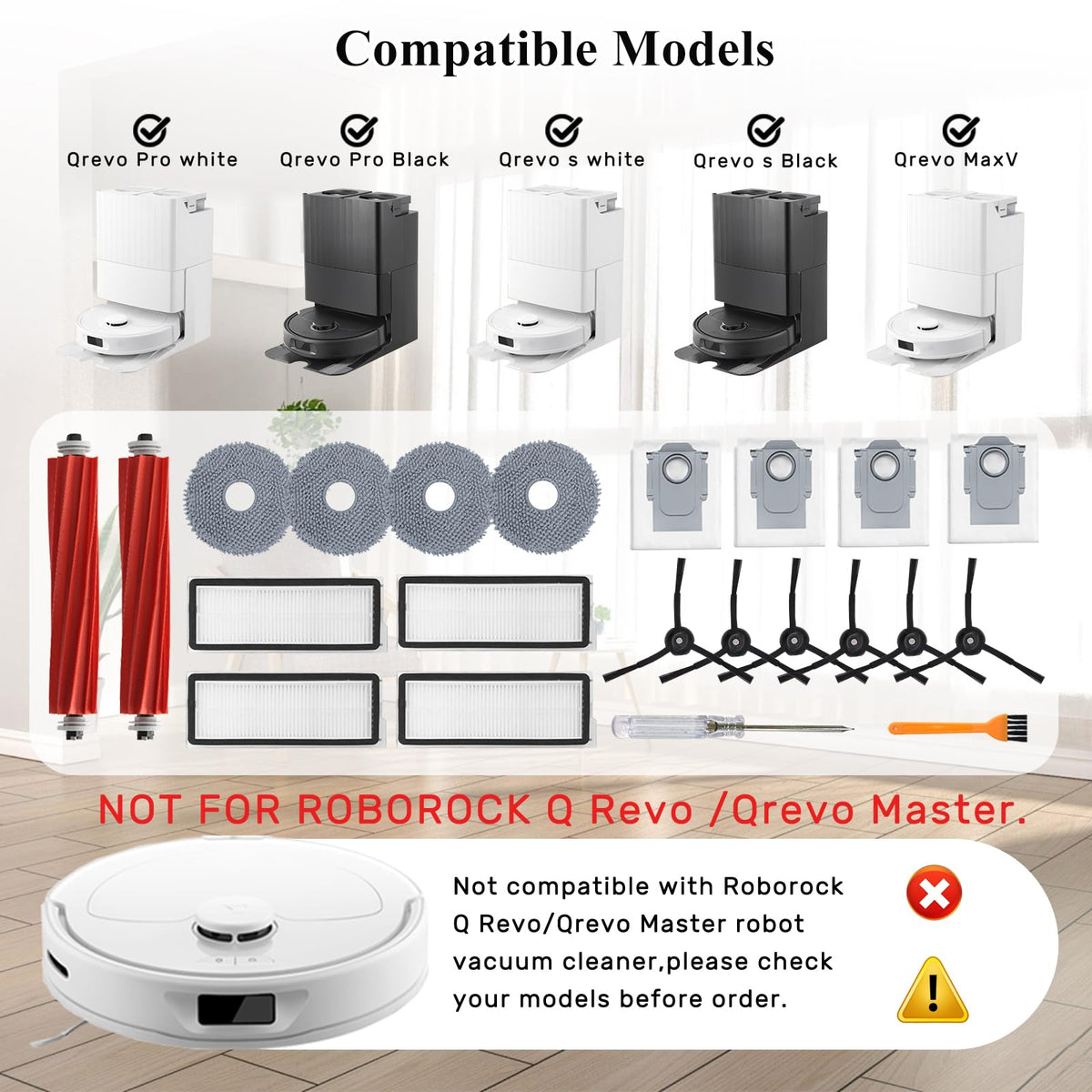 Soniicmomo Qrevo side brushes reach corners for thorough edge cleaning.