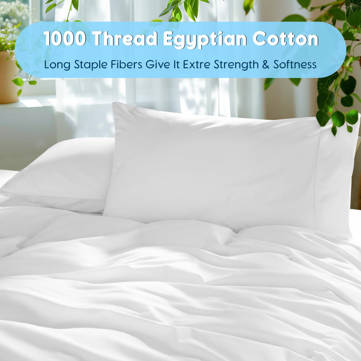 SONORO KATE 1000TC Egyptian cotton close-up showing smooth weave