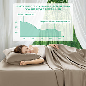 SONORO KATE bamboo sheets cooling-moisture-wicking queen for hot sleepers