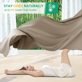 SONORO KATE bamboo sheets deep-pocket 16in queen for secure fit