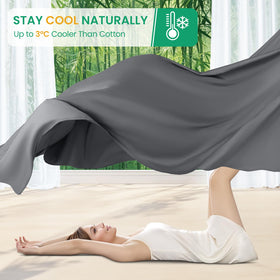 SONORO KATE 16 inch deep-pocket bamboo sheets secure fit on queen bed